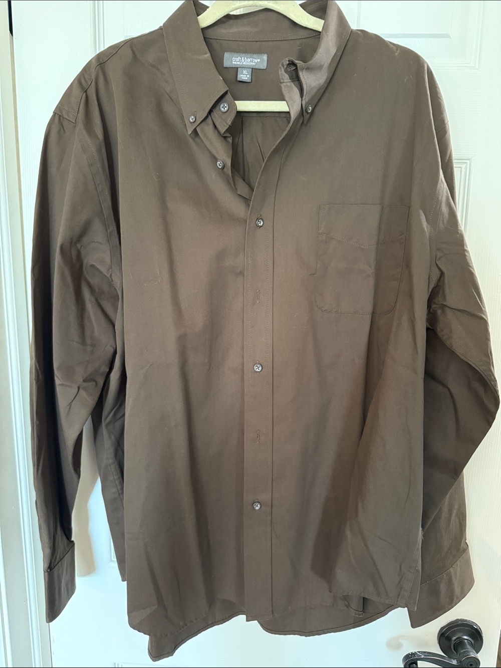croft & barrow Men's Brown Button-Down Shirt